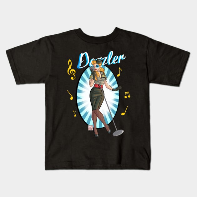 Dazzler Bombshell Kids T-Shirt by sergetowers80